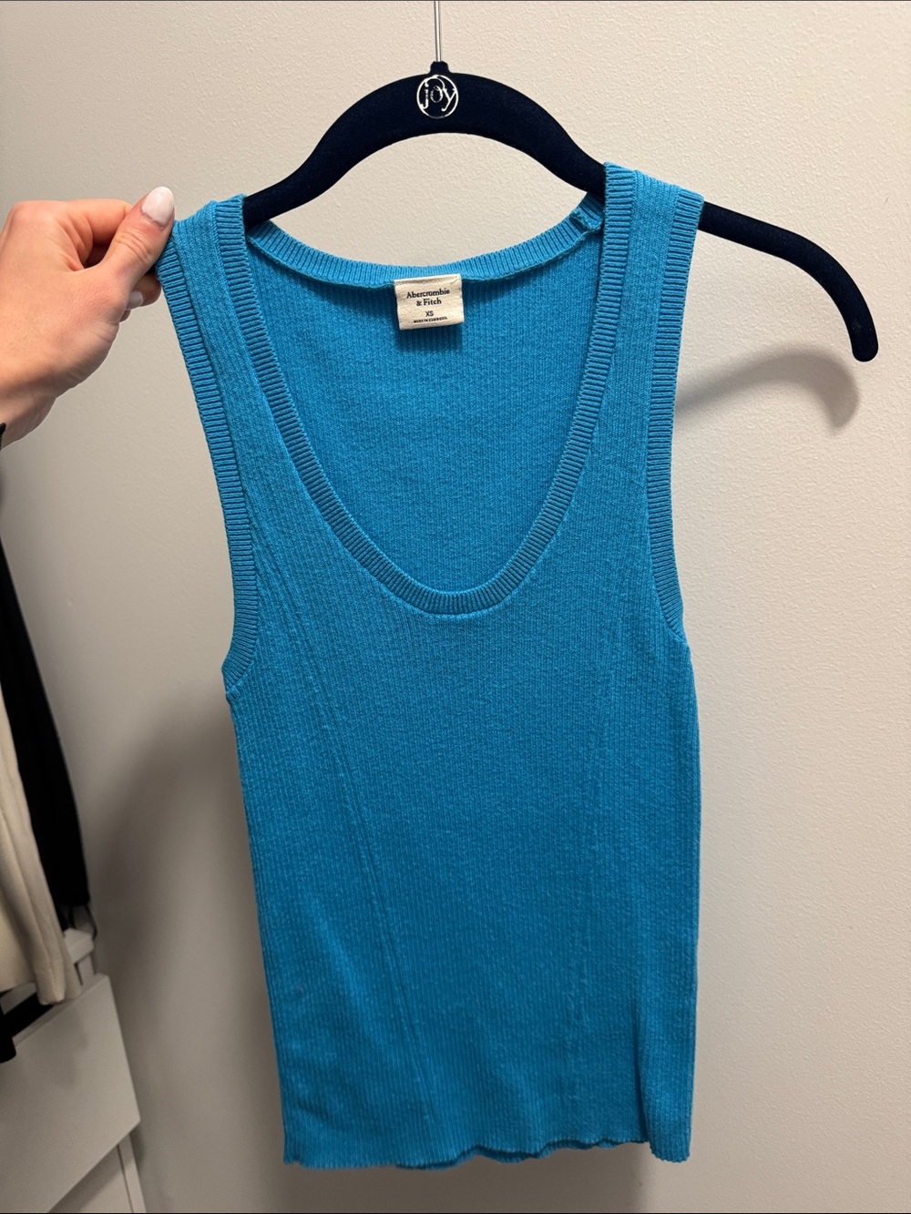 Abercrombie & Fitch Bright Turquoise Ribbed Tank